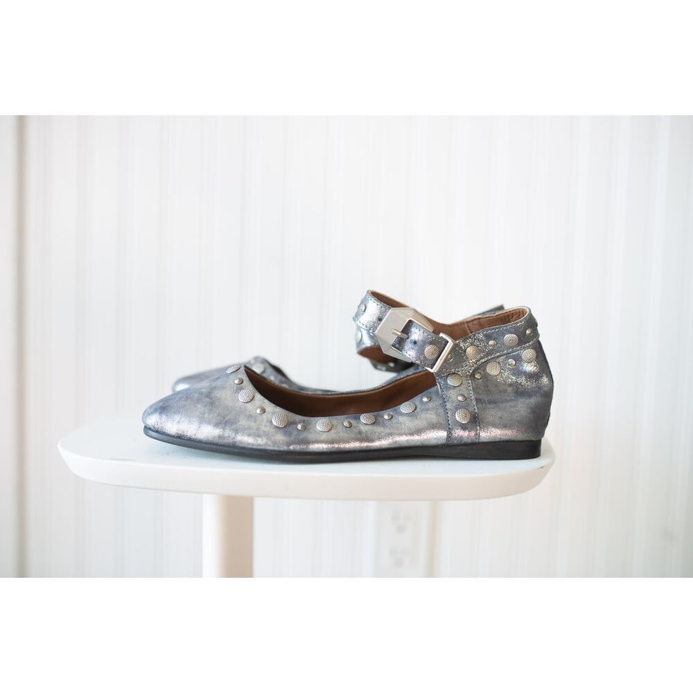 Free People Silver Studded Flats